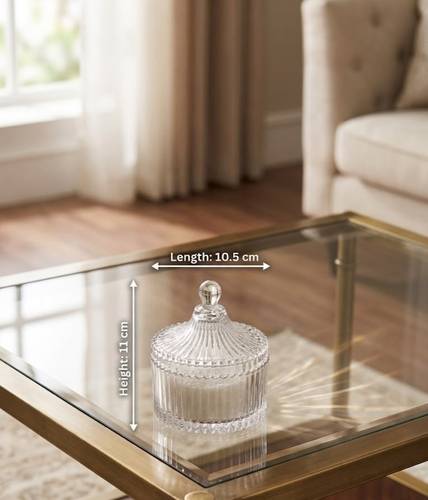تمرية زجاج بغطاء 11.5*10.5 سم