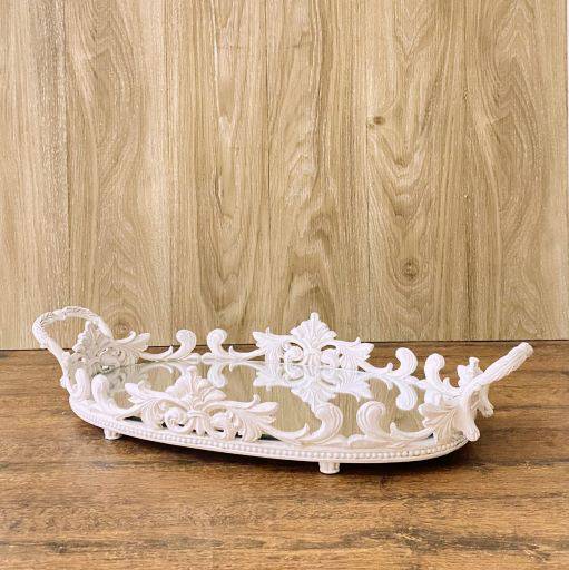 صينية أبيض مرايا كبيره RESIN  