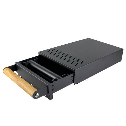  KNOCK BOX DEAWER BLACK WITH WOOD HANDEL