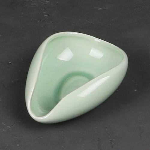 COFFEE BOWL CERAMIC CARVE LIGHT GREEN 