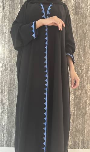 Embroidered Edge in Blue