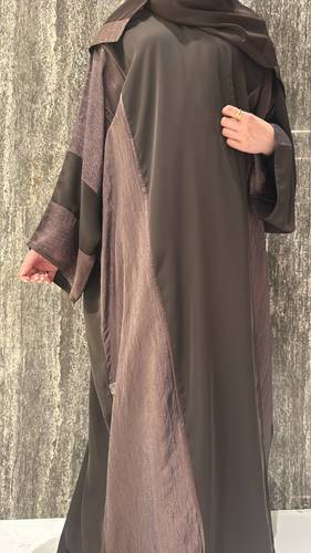 Shimmer Crepe Contrast in Brown