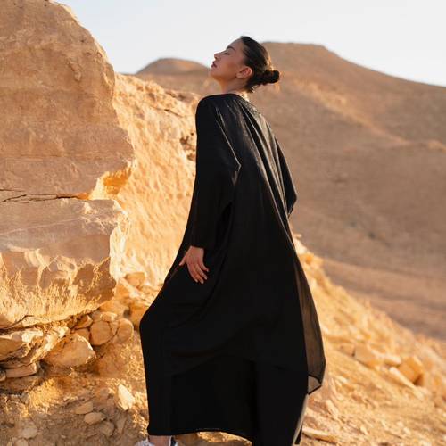 Glitter Chiffon in Black