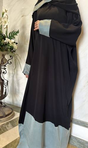Mint Green Contrast Abaya