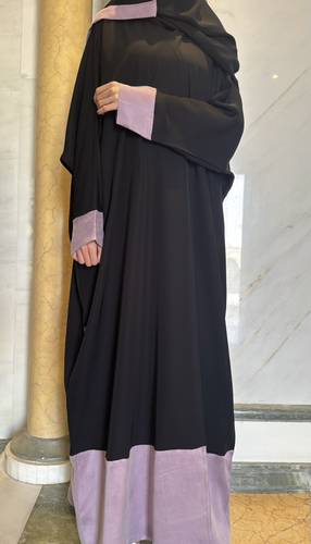 Lilac Contrast Abaya