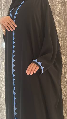 Embroidered Edge in Blue