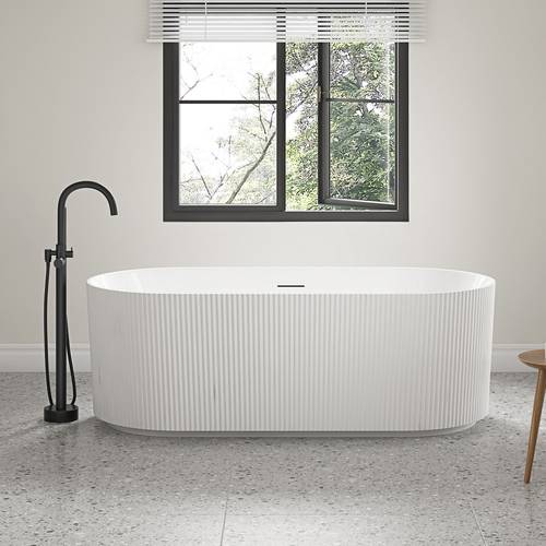 بانيو استحمام  بيضاوي ديكور مخطط اكرليك جولدن GOLDEN 170x80 cm