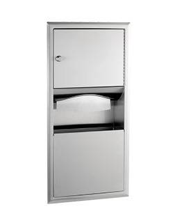 بوبريك Bobrick B-369 – موزع مناشف ورقية مع سلة مهملات غاطسة ستانلس ستيل