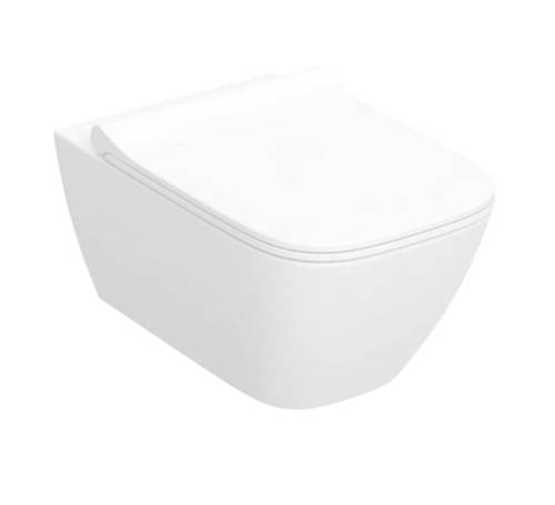 كرسي حمام معلق جيبريت Geberit  سمايلي سكوير Smyle Square مقاس 18 سم – ريم فري Rimfree