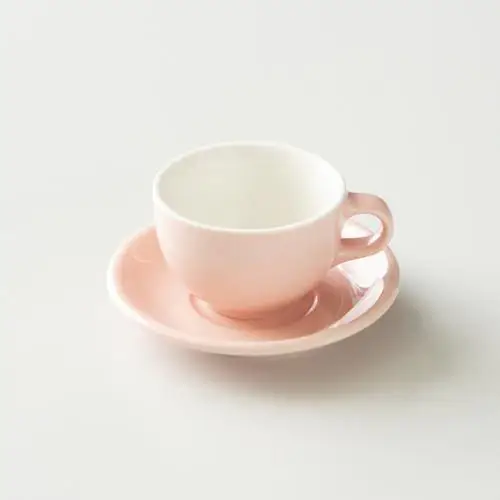ORIGAMI 6oz Latte Bowl &amp; Saucer PINK