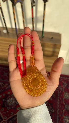  كهرمان شفاف ناعم تفصال احمر 