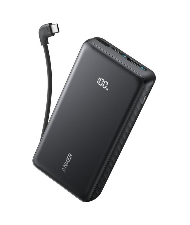 باور بانك 10 الف بقوة 22.5 واط بكيبل تايب سي ومدخل pd ومدخل usb من انكر 