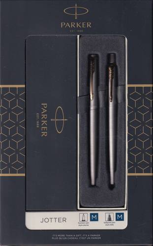 طقم قلم باركر PARKER JOTTER نيكل ذهبي
