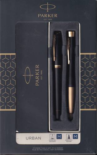 طقم قلم باركر PARKER URBAN اسود ذهبي