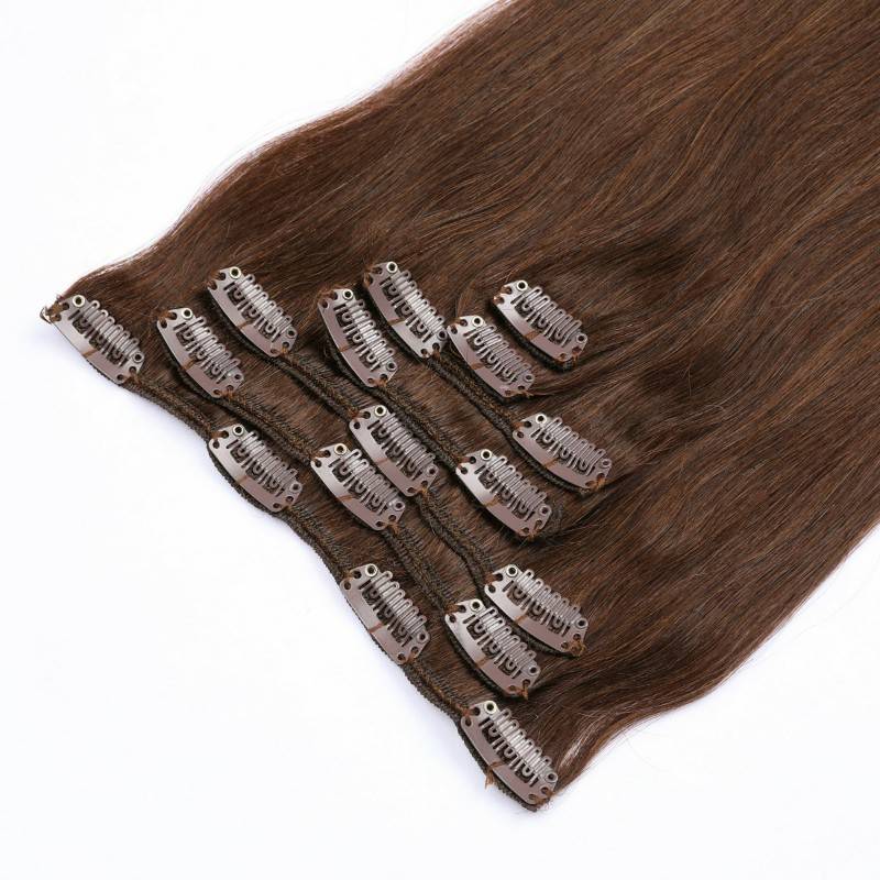 وصلات شعر طبيعي كلبسات كلاسيك طول 18 انش وزن 250 غرام 