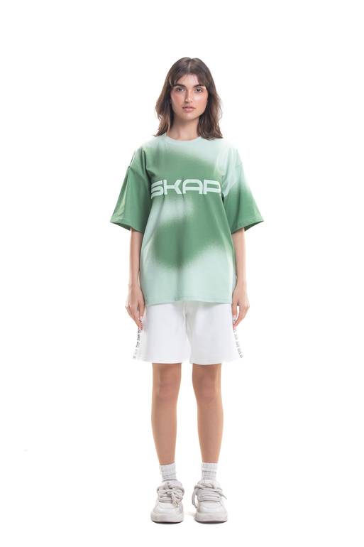 Spray Painted T-Shirt Green