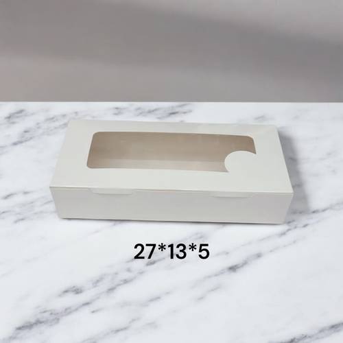 بوكس جاهز ابيض غطاء متصل مقاس 27*13*5