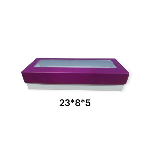 بوكس جاهز قاعده وغطاء بنفسجي مقاس 23*8*5