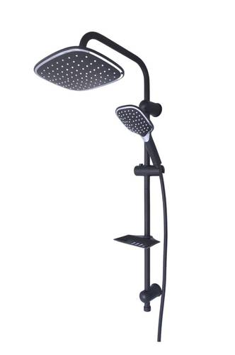 DX8 Black Rectangular Shower Set