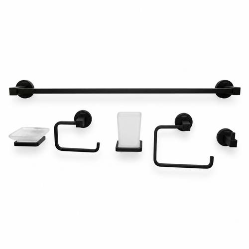 ZEGOR Black Bathroom Accessory Set