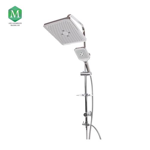 Chrome Peltex German rectangular shower set