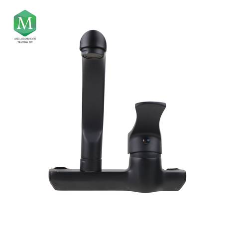 Neymar-Sarwat black wall-mounted kitchen mixer - five-year warranty - smuggling