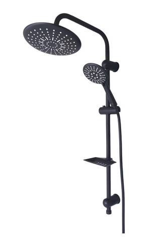 Hans Smart Round Black German Shower Set