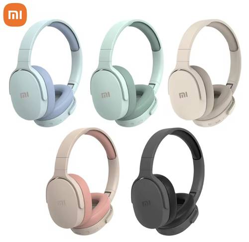 سماعات بلوتوث لاسلكية من Xiaomi فوق الأذن، سماعة رأس هاي فاي ستيريو خفيفة الوزن قابلة للطي تدعم بطاقات TF وواجهة 3.5 ملم من النوع C