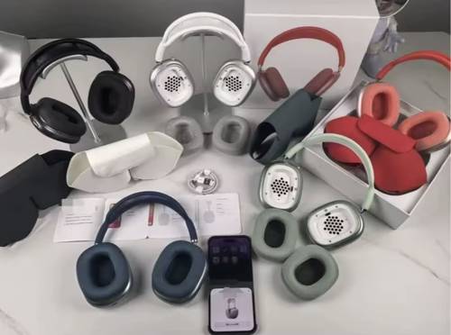 سماعة بلوتوث لاسلكية مثبتة على الرأس P9A + غطاء حماية للأذن مغناطيسي قابل للإزالة سماعات أذن جهير ثقيلة