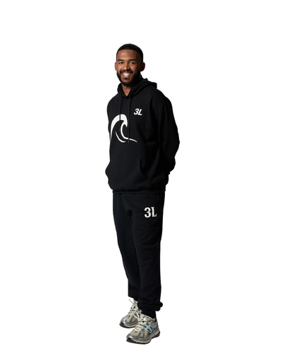 Wave Hoodie Black