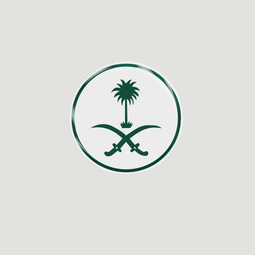 ستيكر ثري دي ( سيفين ونخله أبيض )