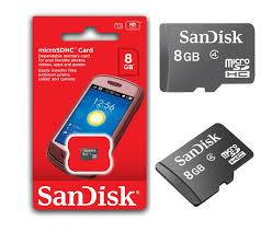 ميمورى كارد للهاتف والكاميرات بسعه 8gb