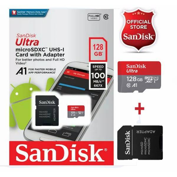 ميمورى كارد للهاتف والكاميرات بسعه 128gb