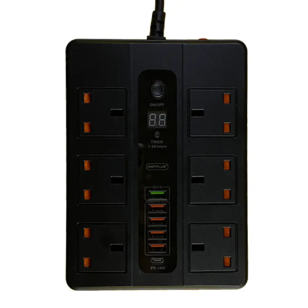 توصيله كهربائيه 6 منافذ 40w ماركه جرين 