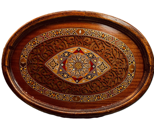 صينة خشبية مخروطية مزخرفة 34*48