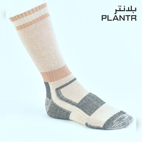 جورب ثقيل طويل لون خاكي