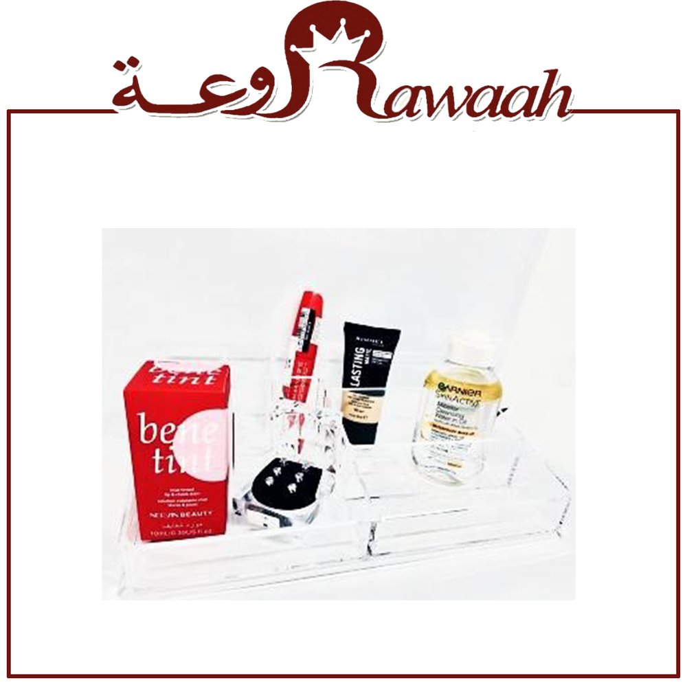 منظم مستحضرات التجميل شفاف من الأكريليك