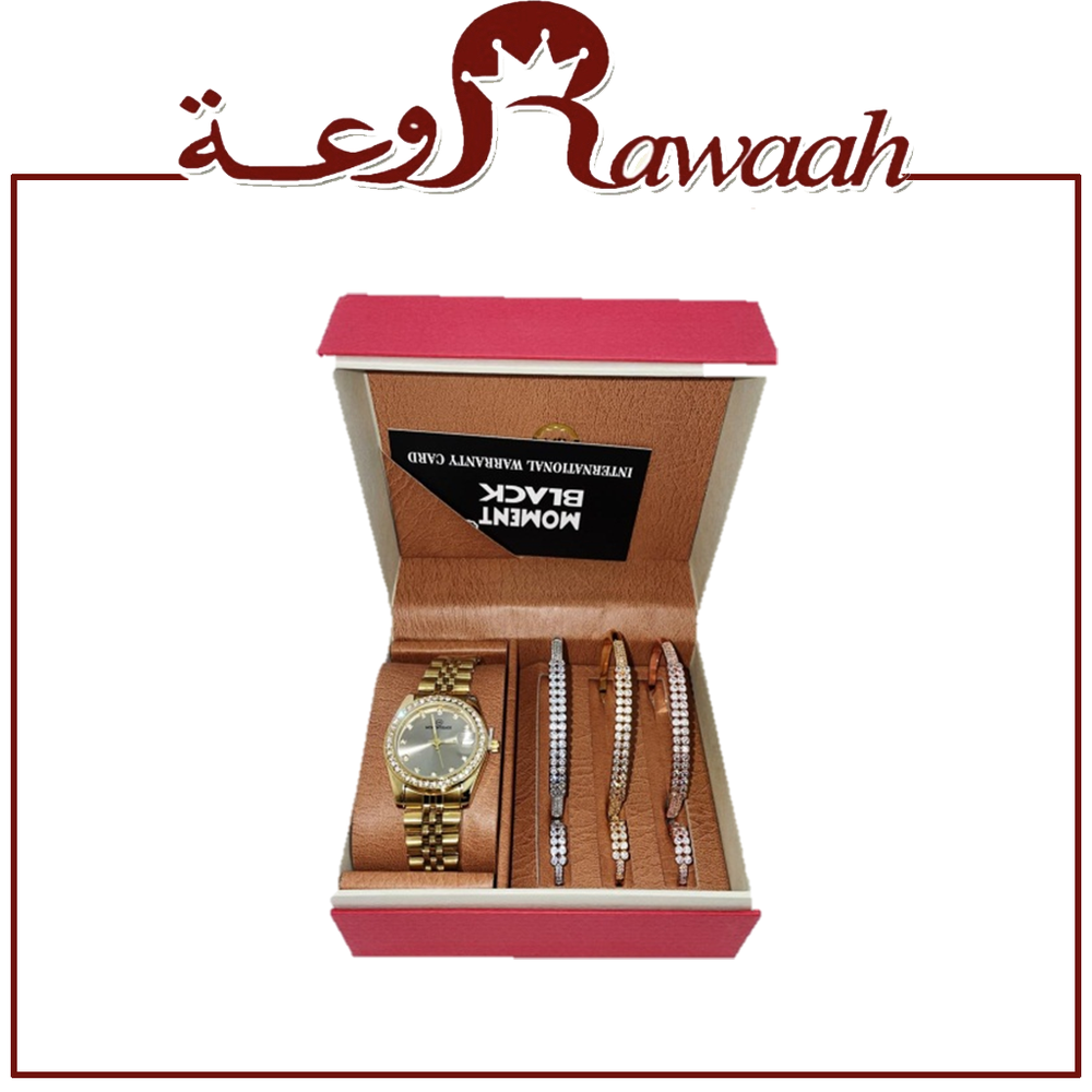 مومنت بلاك طقم نسائي  ساعة اىستيل 