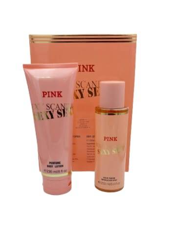 طقم معطر جسم مع لوشن للجسم -  PINK SEXY SCANDAL