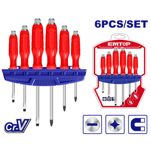 ESSTGT0601 6 Pcs go-through screwdriver