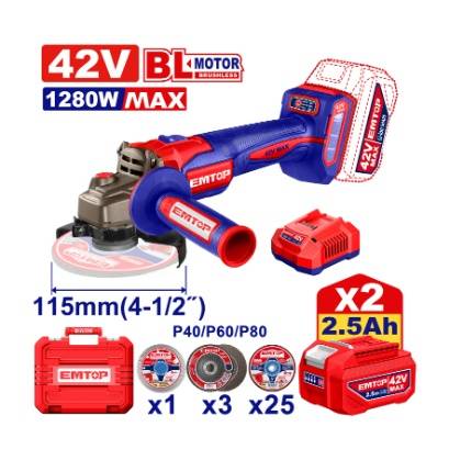 صاروخ جلخ لاسلكي 42 فولت Brushless – 1280 واط مع 3 سرعات