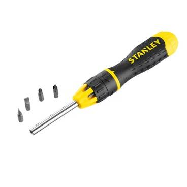 STANLEY® Multi-Bit Ratcheting Screwdriver with Bits - مفك ستانلي® متعدد الرؤوس مع ميزة الراجحة