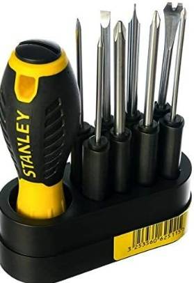 Stanley 10 Piece Soft Grip Screwdrive طقم ستانلي 10 قطع مفكات بمقابض ناعمة