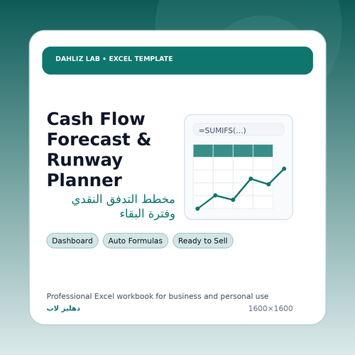 Cash Flow Forecast & Runway Planner 