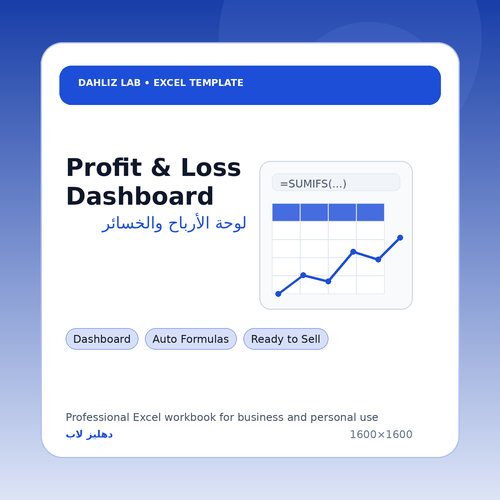 Profit & Loss Dashboard 