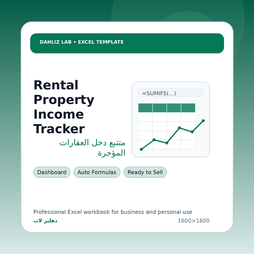 Rental Property Income Tracker Excel