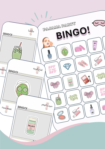 بينقو حفلة البجاما | Pajama Party Bingo