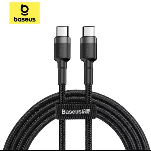Baseus كابل USB-C 100 واط – شاحن سريع لهواتف آيفون 15 بلس/برو ماكس وماك بوك برو