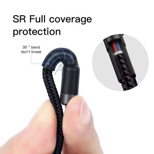 Baseus كابل USB-C 100 واط – شاحن سريع لهواتف آيفون 15 بلس/برو ماكس وماك بوك برو