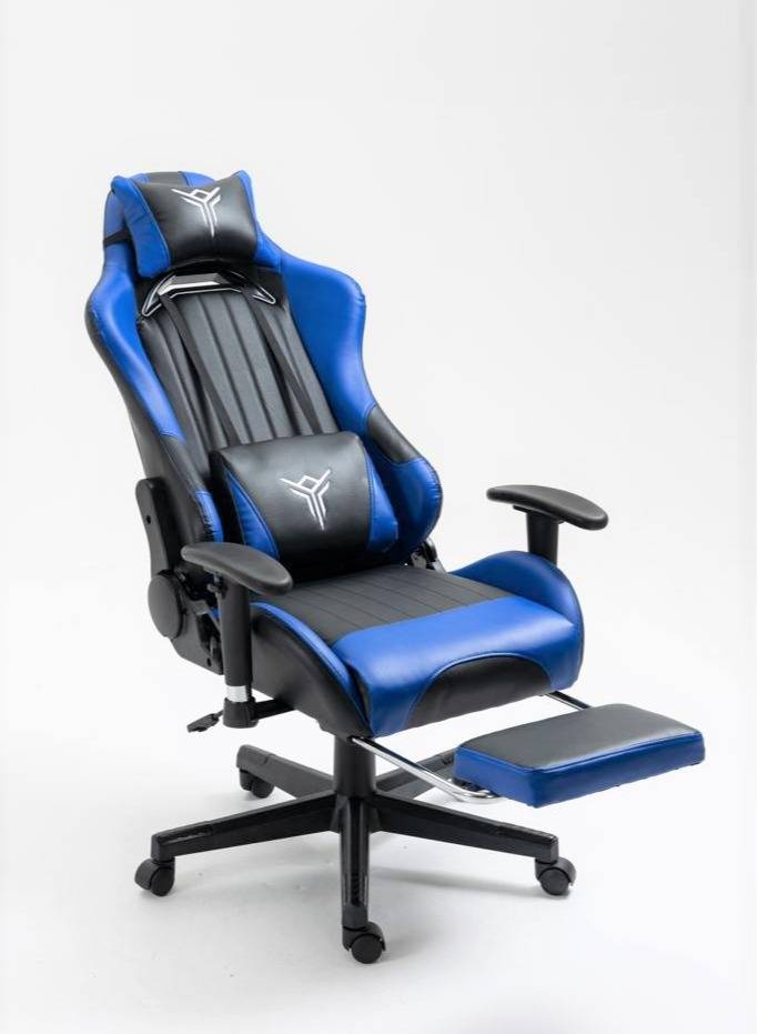 Highend Professional Gaming Chair Racing Edition-Black/Blue، كرسي الألعاب الاحترافي عالي الجودة إصدار السباق - أسود/أزرق